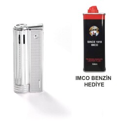 Atomic German Benzinli Muhtar Çakmağı Krom+ Imco Benzin Set - 1