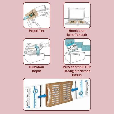 Boveda 72 60g Humidor Puro Kutusu Nemlendirici 5li Eco Paket - 2