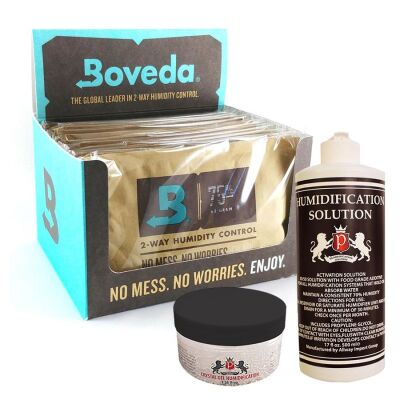 Boveda 75 60g Humidor Puro Kutusu Nemlendirici 12li Paket Saf Su ve Jel Hediyeli - 1