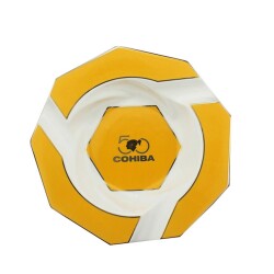 Cohiba 50.Yıl 9 Kenar Seramik Puro Küllüğü Sarı 3lü - 2