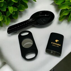 Cohiba Küllük Çakmak ve Kesici Puro Aksesuar Seti Spoon - 2