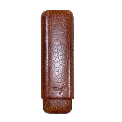 Davidoff Croco Deri Puro Kılıfı Churchill Taba 2li (46Ring) - 1