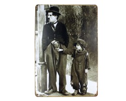 Dekoratif Vintage Metal Pano Chaplin 20x30 - 1