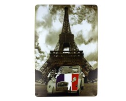 Dekoratif Vintage Metal Pano Eifell Tower 20x30 - 1