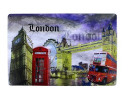 Dekoratif Vintage Metal Pano London Tema 20x30 - 1