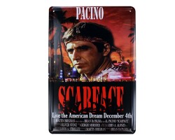 Dekoratif Vintage Metal Pano Scarface 20x30 - 1