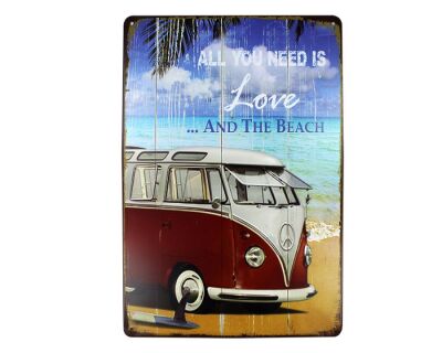 Dekoratif Vintage Metal Pano VW T2 20x30 - 1