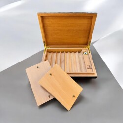 Guevara Ceviz Kaplama Puro Kutusu Humidor 8's - 3