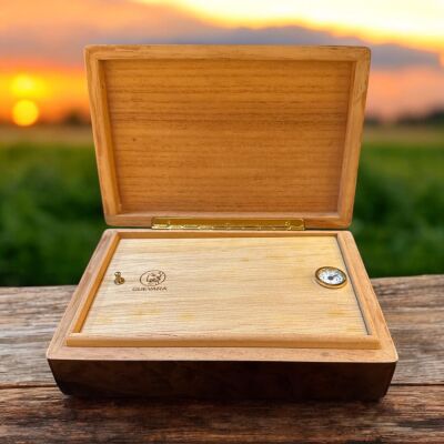 Guevara Sedir Mini Puro Kutusu Humidor Kahve 4s - 2