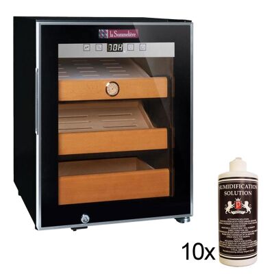 La Sommeliere Elek. Nemlendirme Puro Dolabı Humidor (250cap) 10'lu Saf Su Hediyeli - 1