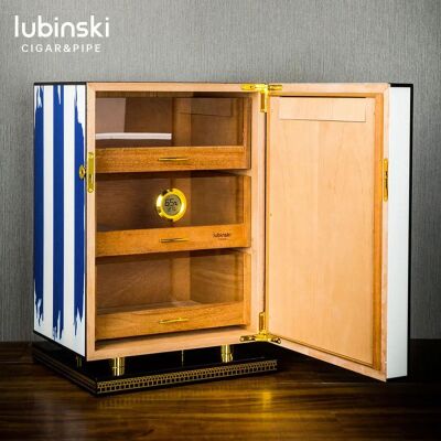 Lubinski Camlı 3 Çekmeceli Humidor Puro Kutusu Maun 120s - 5