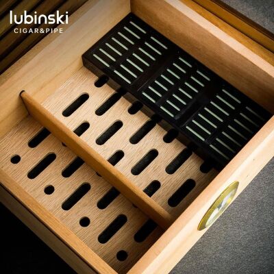 Lubinski Camlı İspanyol Sedir Humidor Puro Kutusu 60s - 5