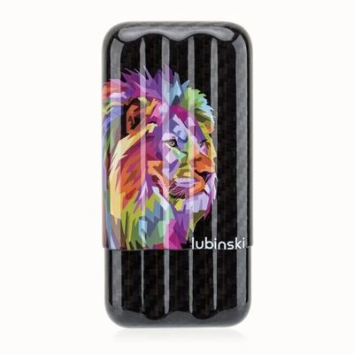 Lubinski Dijital Lion CarbonFiber Puro Kılıfı Siyah 3lü (60Ring) - 1