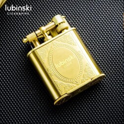 Lubinski Gold Metal Puro Seti Çakmak-Kesici-Küllük-P.Kılıfı - 6