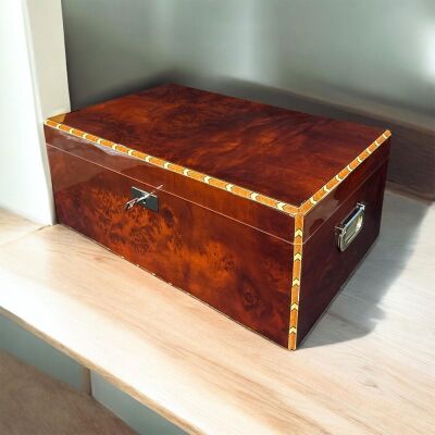 Lubinski İtaly Canforo Humidor Puro Kutusu Ceviz 125's - 2