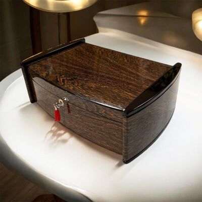 Lubinski İtaly Catamaran Humidor Puro Kutusu Ironwood 100's - 2