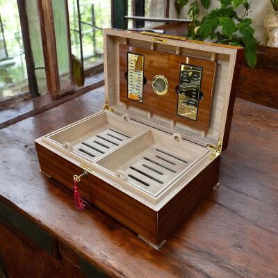 Lubinski İtaly Grande Humidor Puro Kutusu Sapelli 150's - 3