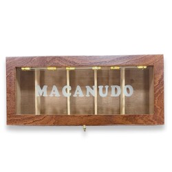 Lubinski İtaly Macanudo Camlı Humidor Puro Kutusu Kahve 200's - 5