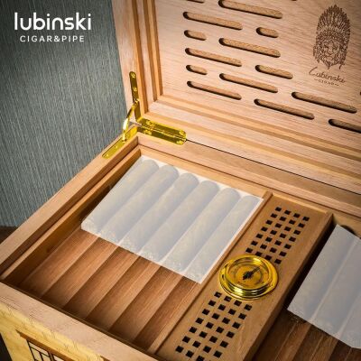 Lubinski Küba Ev Desen Humidor Puro Kutusu 200s - 5