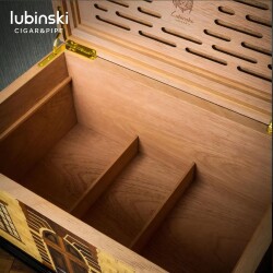 Lubinski Küba Ev Desen Humidor Puro Kutusu 200s - 4