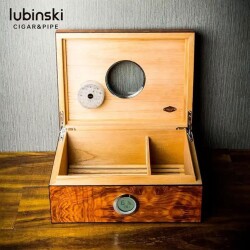 Lubinski Sedir Humidor Puro Kutusu Dijital Higrometreli 60s - 2