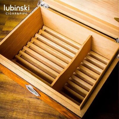 Lubinski Sedir Humidor Puro Kutusu Dijital Higrometreli 60s - 5