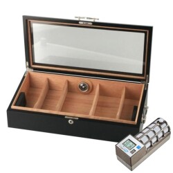 Passatore Alman Gastro Puro Kutusu Humidor Siyah 150's CigarSpa Elektronik Nemlendirme - 2