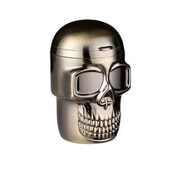 Pop Skull Led Işıklı Araç Araba Küllüğü Bronz 9cm - 1