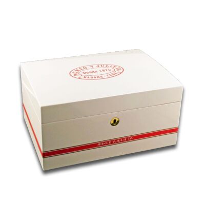 Romeo Juliet İspanyol Sedir Beyaz Lake Humidor Puro Kutusu 50's - 1