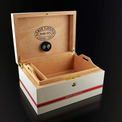 Romeo Juliet İspanyol Sedir Beyaz Lake Humidor Puro Kutusu 50's - 2