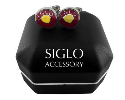 SİGLO Sarı Kırmızı Model Kol Düğmesi - 8