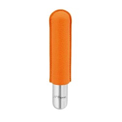 S.T. Dupont Deri Metal Puro Kılıfı Orange/Krom Tekli (62Ring) - 1