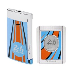 S.T. Dupont Le Mans Slim 7 Çakmak ve Sehpalı Kesici Seti Turuncu / Orange - 1