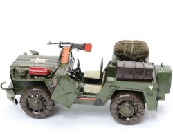 U.S. Army Jeep M151 Elyapımı Eskitilmiş Biblo 25cm - 2