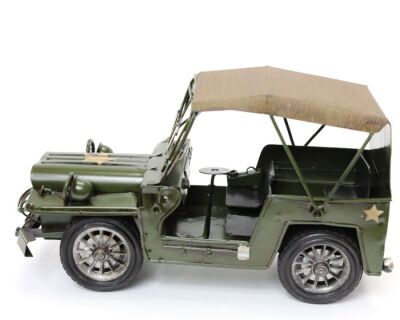 U.S. Army Jeep M381 El Yapımı Eskitilmiş Biblo 26cm - 2